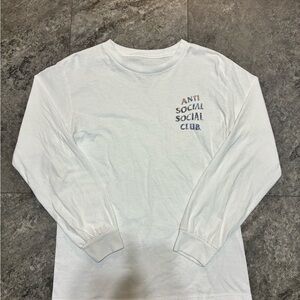 Anti social club white long sleeve